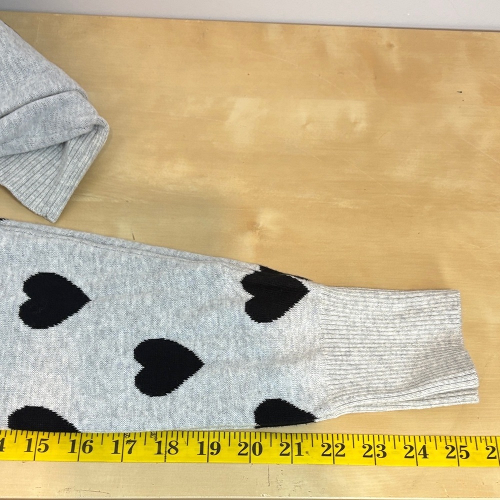 Kaily K Heart Print Knit Sweater | Playful Parisian Casual - Picture 10 of 10